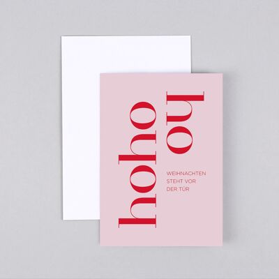 Carte de Noël Holly Ho