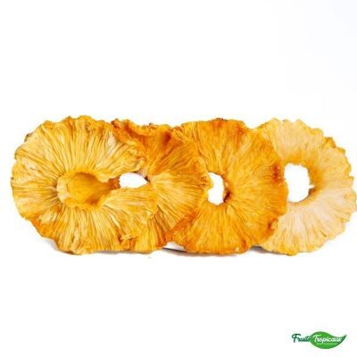 Dried fruits: Organic dried pineapple in slices (Pack of 8 x 1 kg or 4 x 2kg)