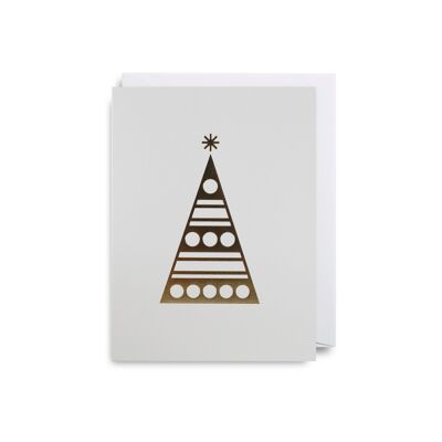 Gold Christmas Deco Tree - Pack of 5 Cards