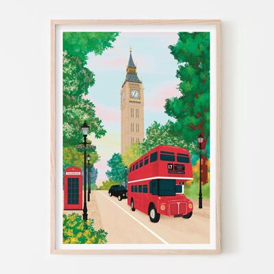 London Big Ben Art Print | England Landmark Poster