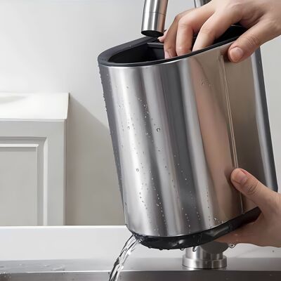 Portautensili 18x11.5 x 19.5 cm in acciaio inox e plastica