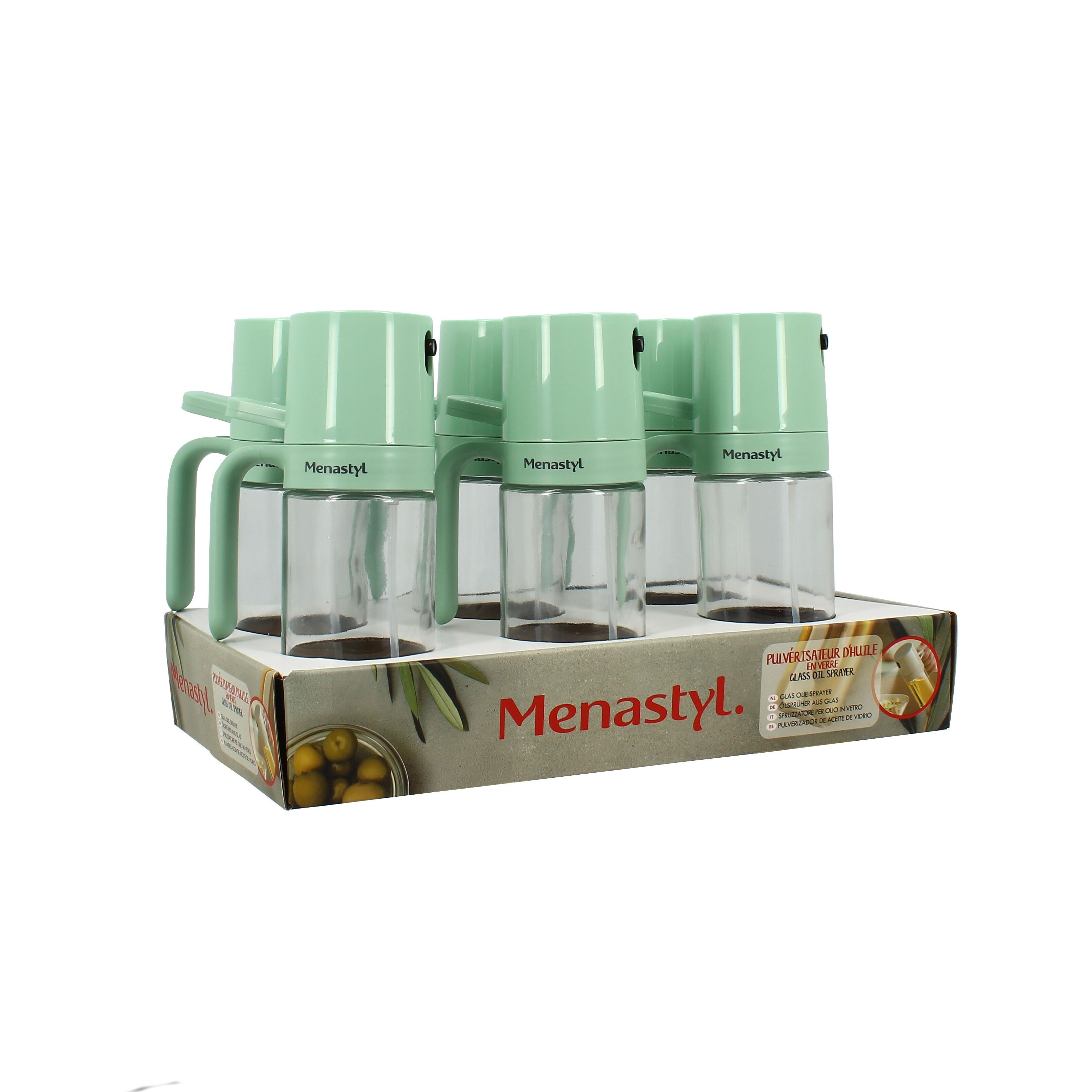 250 ml Ölsprüher aus Glas und grünem Kunststoff