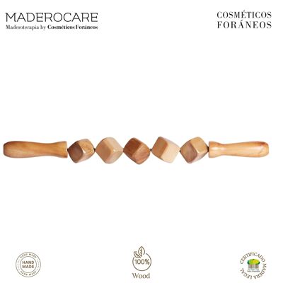BODY MASSAGER | WOOD THERAPY | 5-CUBE ROLLER (46 x 5 cm)