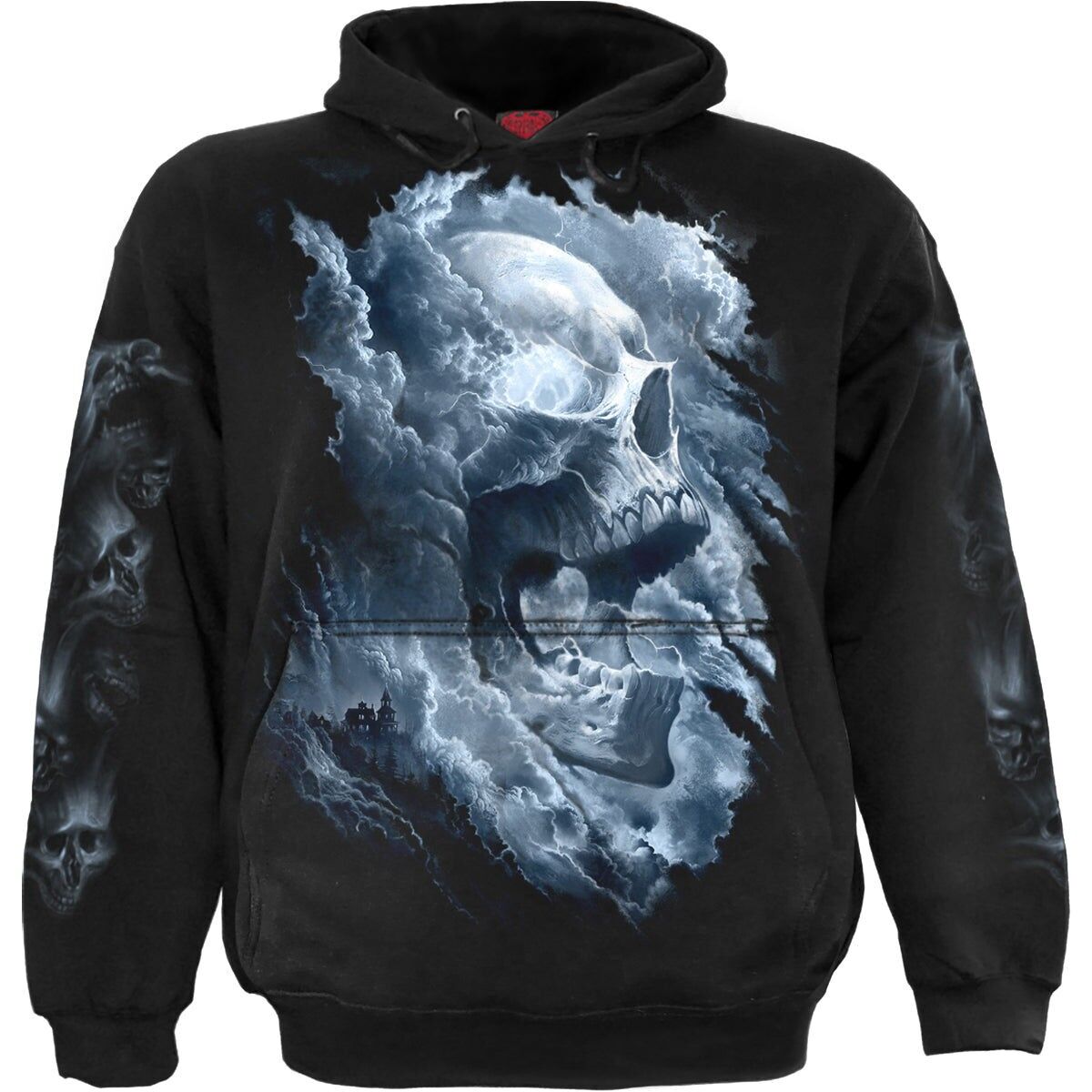 GRAVE SKIES - Sudadera con capucha negra