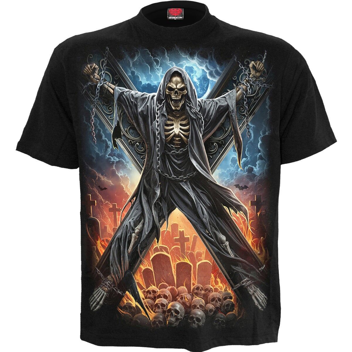 T-shirt noir CROSSED OVER