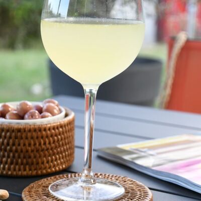 Dessous de verre XL porto rotin miel (set de 2)