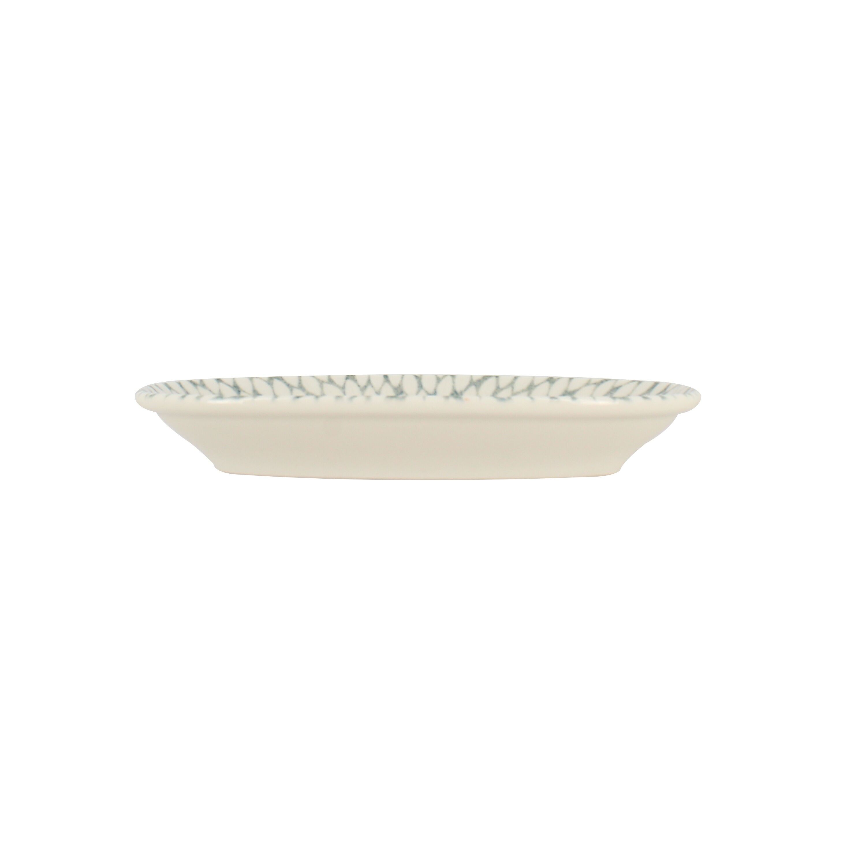 Jasmine oval plate 19x10.5cm white porcelain