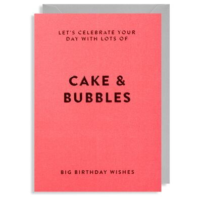 Cake & Bubbles: Birthday Card