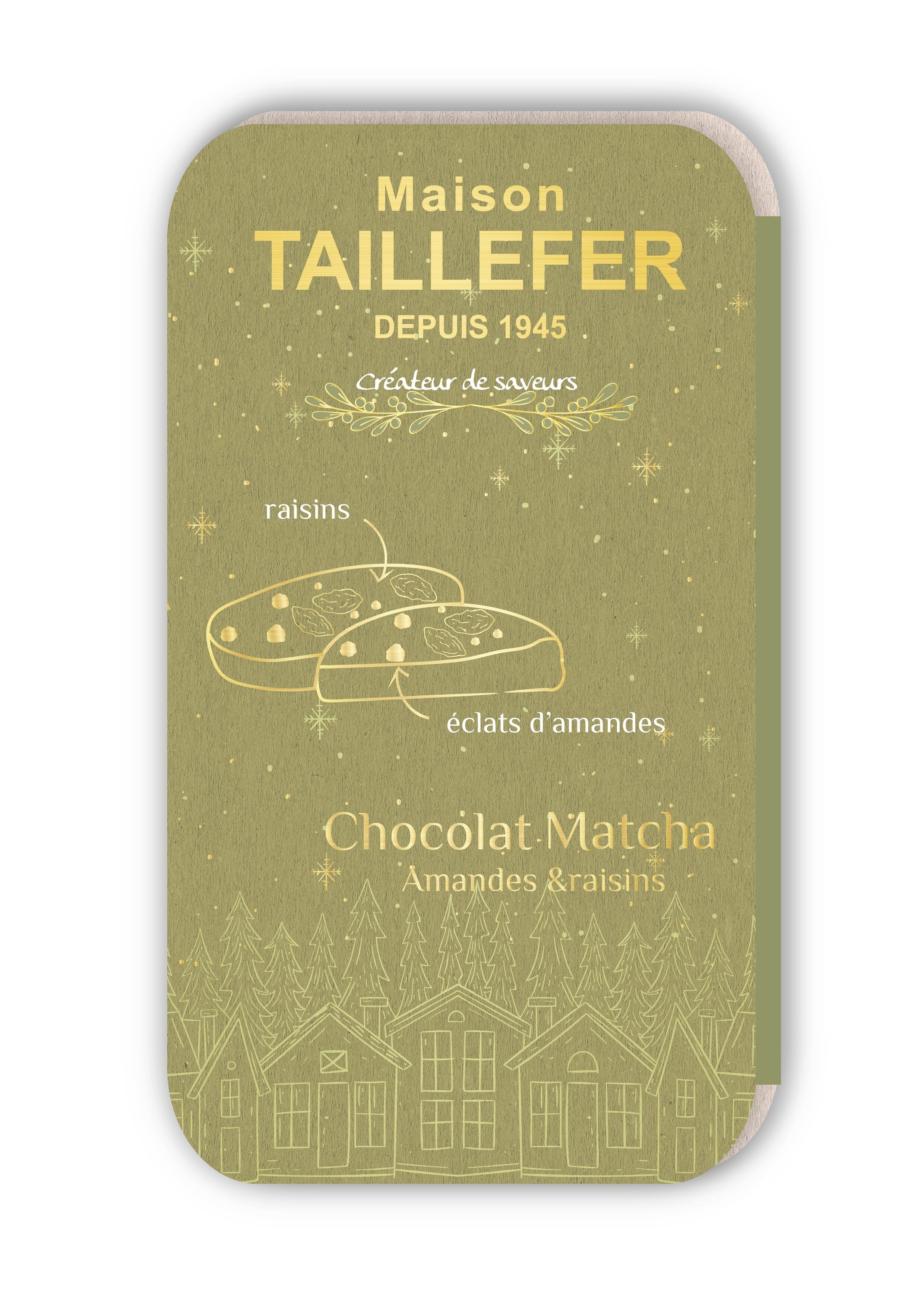 Mendiants Bites Cioccolato Bianco Matcha Mandorle E Uvetta 65g