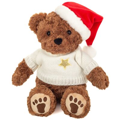Christmas teddy with sweater 30 cm - plush toy - stuffed toy