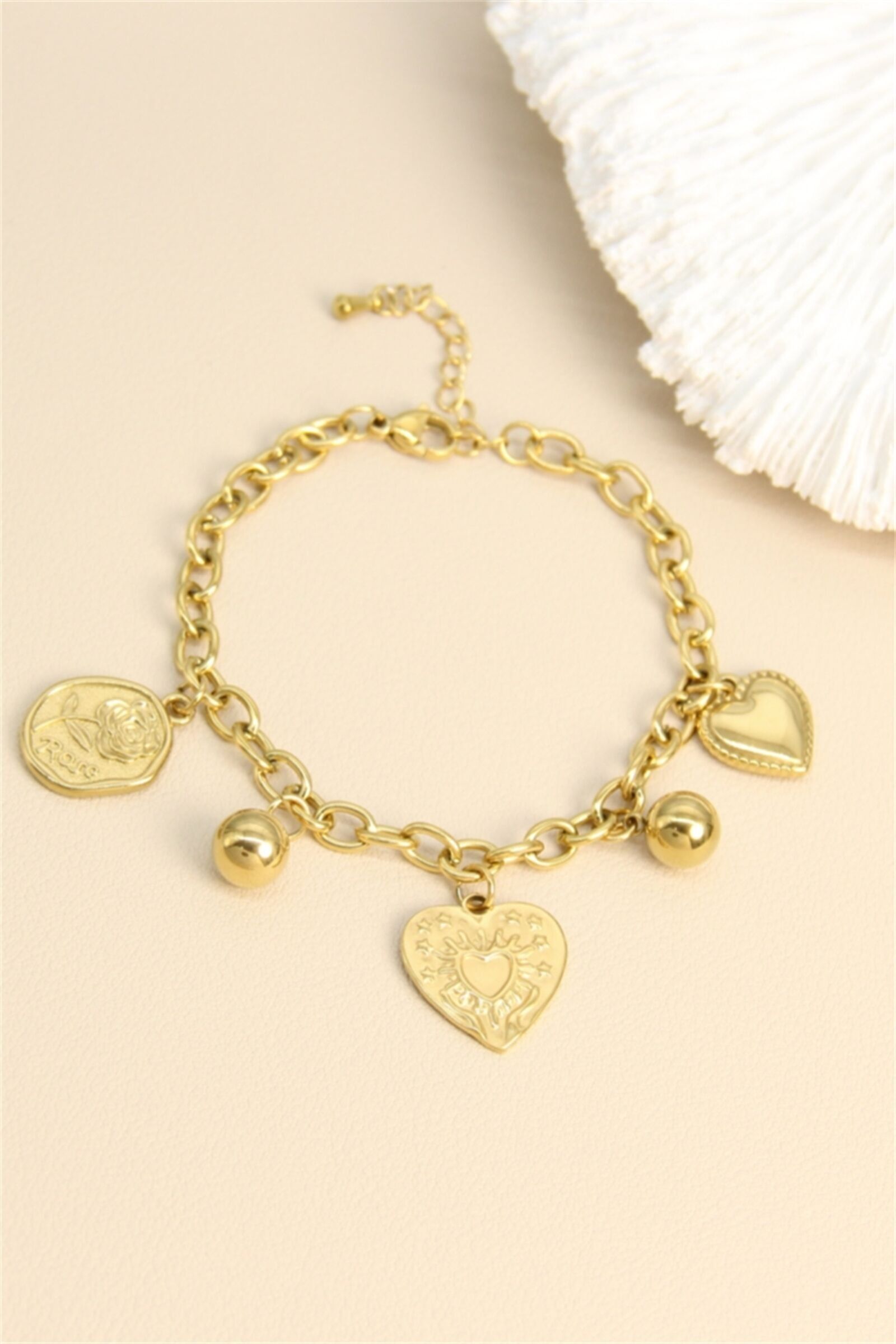 „Amor“ Armband – Vergoldeter Edelstahl