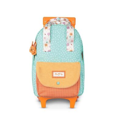 Zaino scolastico per bambini giocosi con carrello