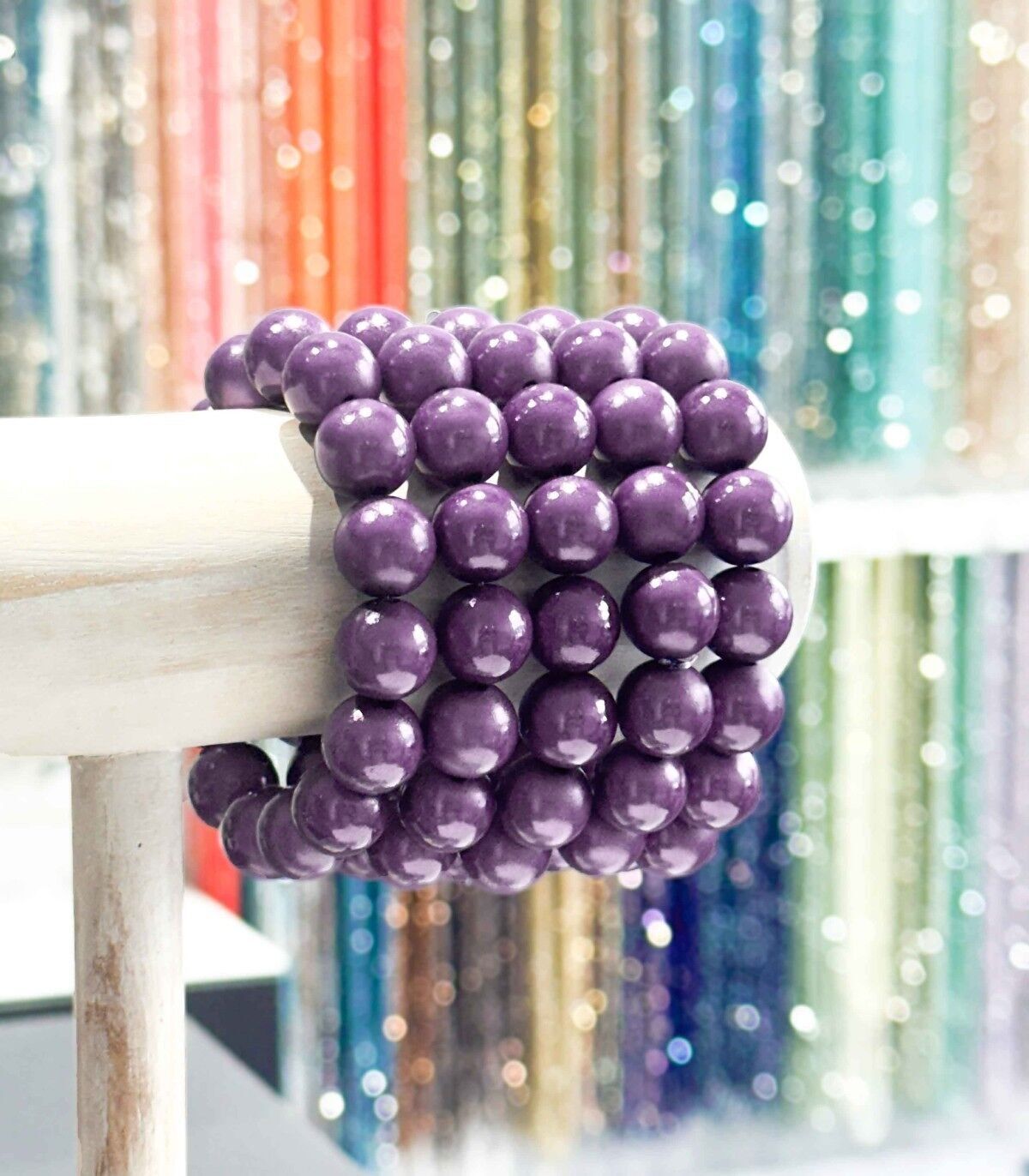 Bracciale in resina da 14 mm - Modello colore viola