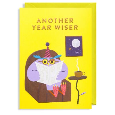 Wise Old Owl: Birthday Card