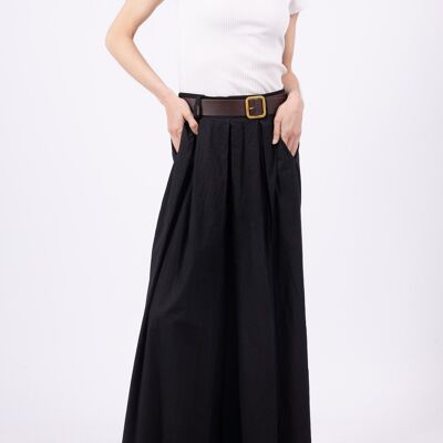 Pantalon palazzo grande in popeline di cotone - PPN2527