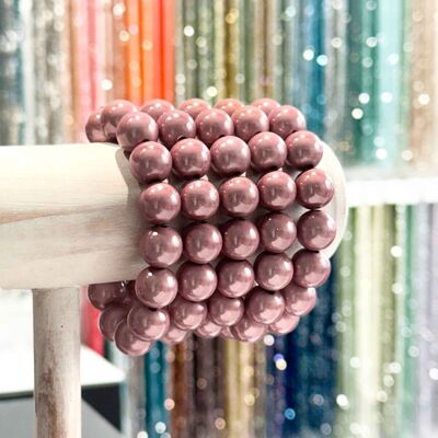 Bracelet résine 14 mm - Modèle couleur Vieux Rose