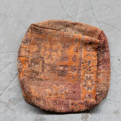 Moroccan Handmade Kilim Wool Pouf | 55 x 55 x 20 cm