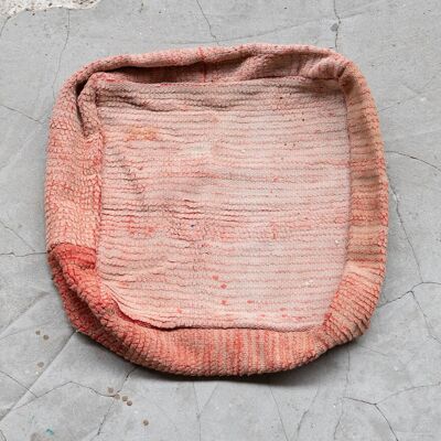 Pouf kilim marocchino fatto a mano in lana | 55 x 55 x 20 cm