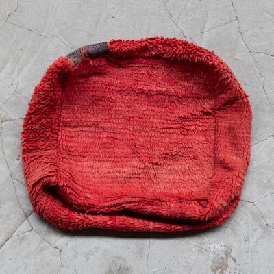 Pouf kilim marocchino fatto a mano in lana | 55 x 55 x 20 cm