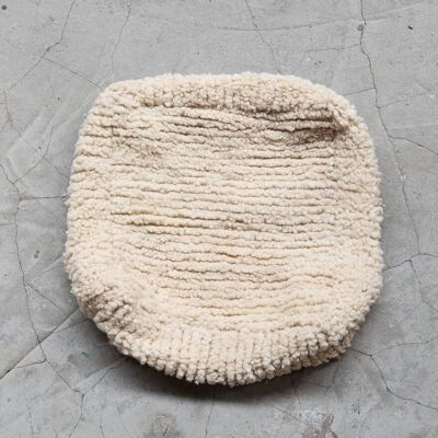 Handmade Moroccan Kilim Pouf | 100% Wool | 55 x 55 x 20 cm