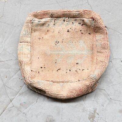Moroccan Handmade Kilim Wool Pouf | 55 x 55 x 20 cm