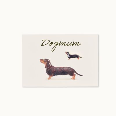 Tarjeta pin: Dogmum Dachshund Dark