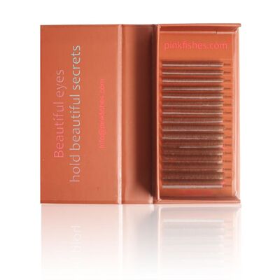 Plateau de cils plats brun moyen 0.20