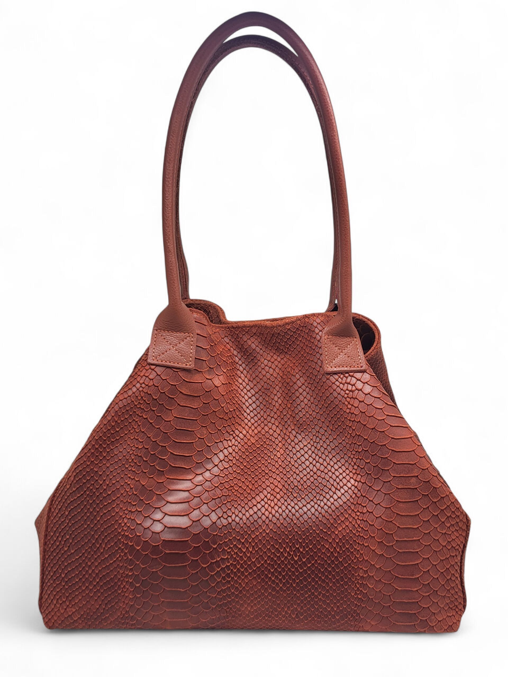 Borsa in cuoio LOLA Orange foncé