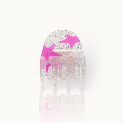 Hair clip Star Silver Glitter