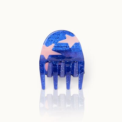 Hair clip Star Blue Glitter