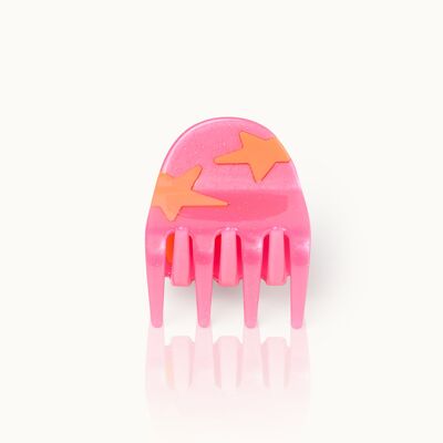 Hair clip Star Pink Glitter