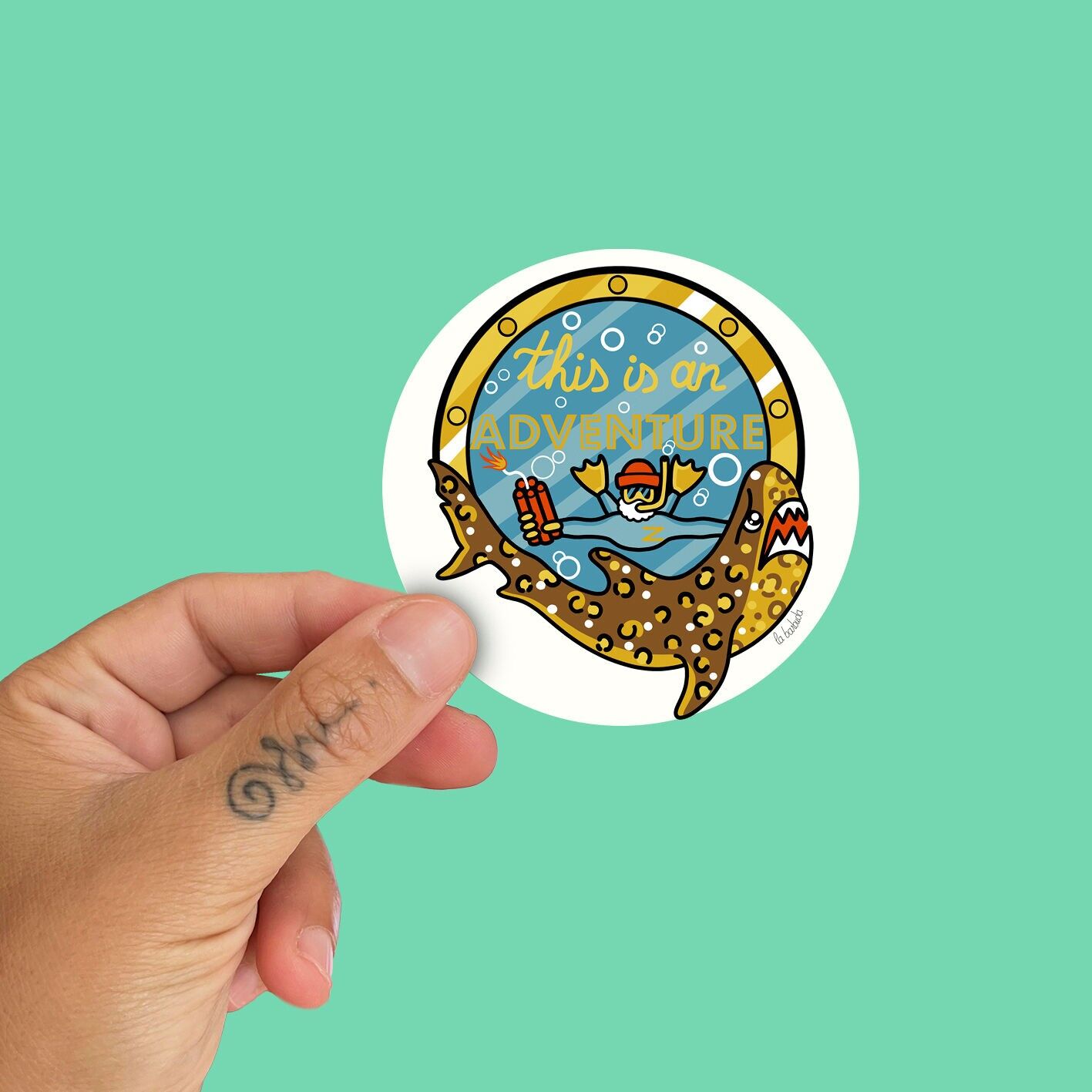 Adesivo in vinile Life Aquatic Zissou di La Barbuda