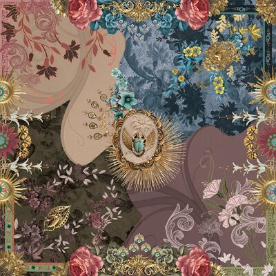 Large cashmere square 130x130cm ADORATION