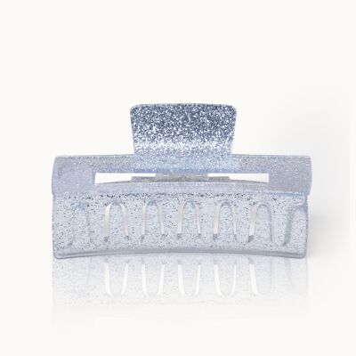 Hair clip XL Silver Glitter