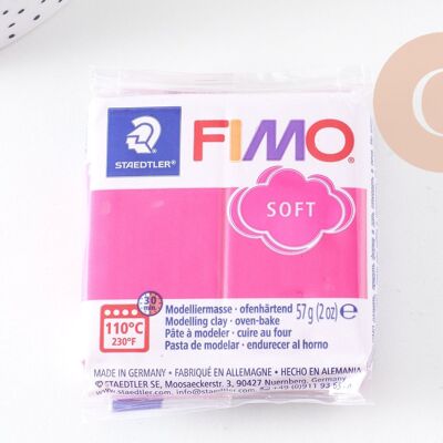 Opaque Fimo polymer clay - Raspberry Pink x57g (G10580)
