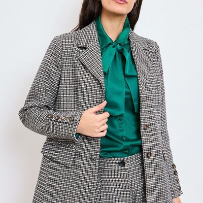 22410- Veste blazer à carreaux