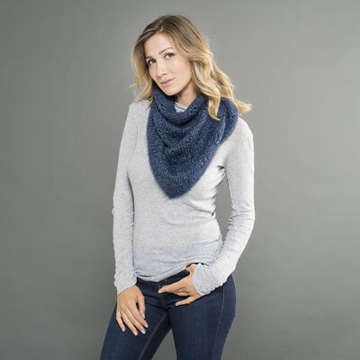Knitted scarf in ZIBELINE color MARINE 23