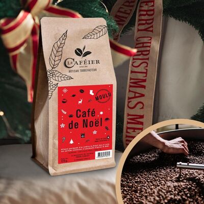 Café navideño (molido para cafetera de filtro) | Moldes navideños | Chocolate artesanal navideño Chocodic