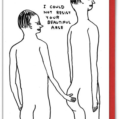 Carte de Saint-Valentin humoristique de David Shrigley : « Beau cul »