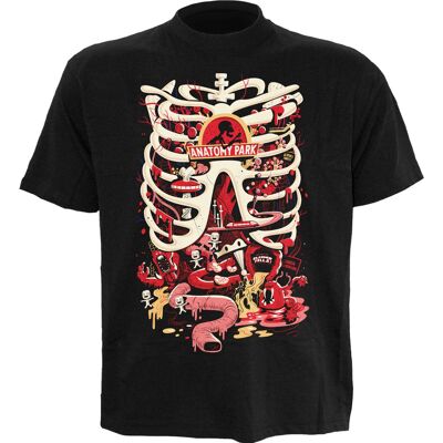 RICK AND MORTY - ANATOMY PARK - T-shirt imprimé sur le devant Noir