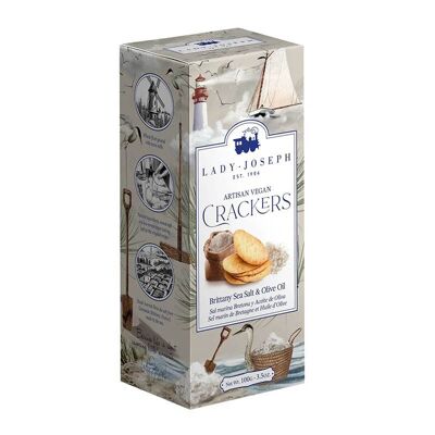 Crackers vegani artigianali a base di sale marino di Guérande (Francia) e olio d'oliva, Lady Joseph (7 unità)