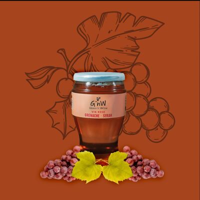 GLASS N WINE VINO ROSADO EN COPA PET CON TAPA 187 ML PARA DISFRUTAR DONDE QUIERAS