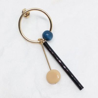 Orecchini Margot, ottone placcato oro, ispirati al Bauhaus