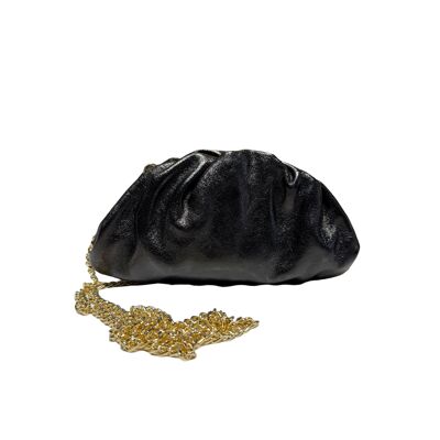 Bolso plisado de piel iridiscente Chainette