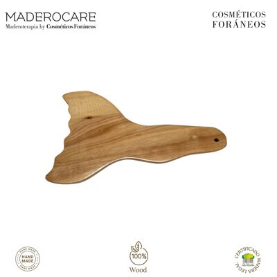 BODY MASSAGER | WOOD THERAPY | TOOTHED BOARD WITH CENTERED HANDLE (27x13 cm)