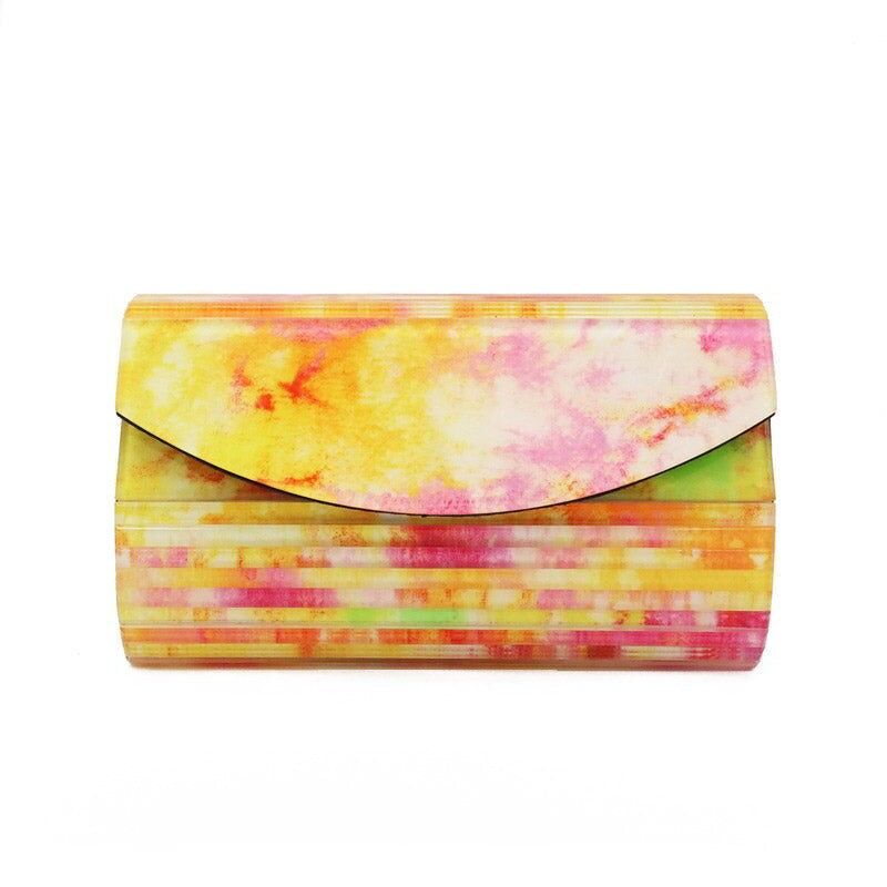 Pochette Tabhita Spring gialla, arancione e rosa