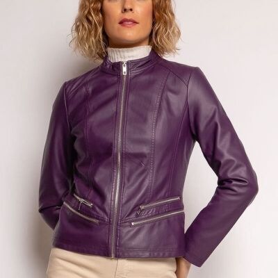 21010- Veste motard en similicuir