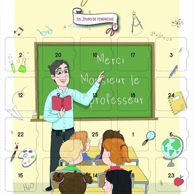 Calendrier Merci Maitre 25 jours A remplir