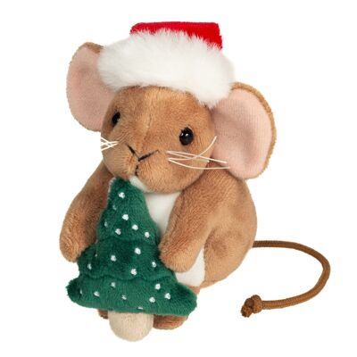 Souris de Noël avec sapin de Noël 11 cm - Peluche - Peluche