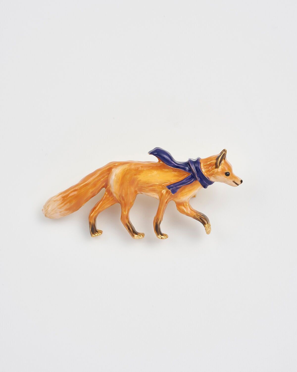 FABLE Cozy Fox Enamel Brooch